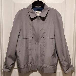 London Fog Men's Zip Down Gray Coat - Size 44 Reg